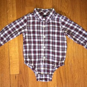 Baby GAP Long Sleeve Plaid Onesie
Size 12-18 mo